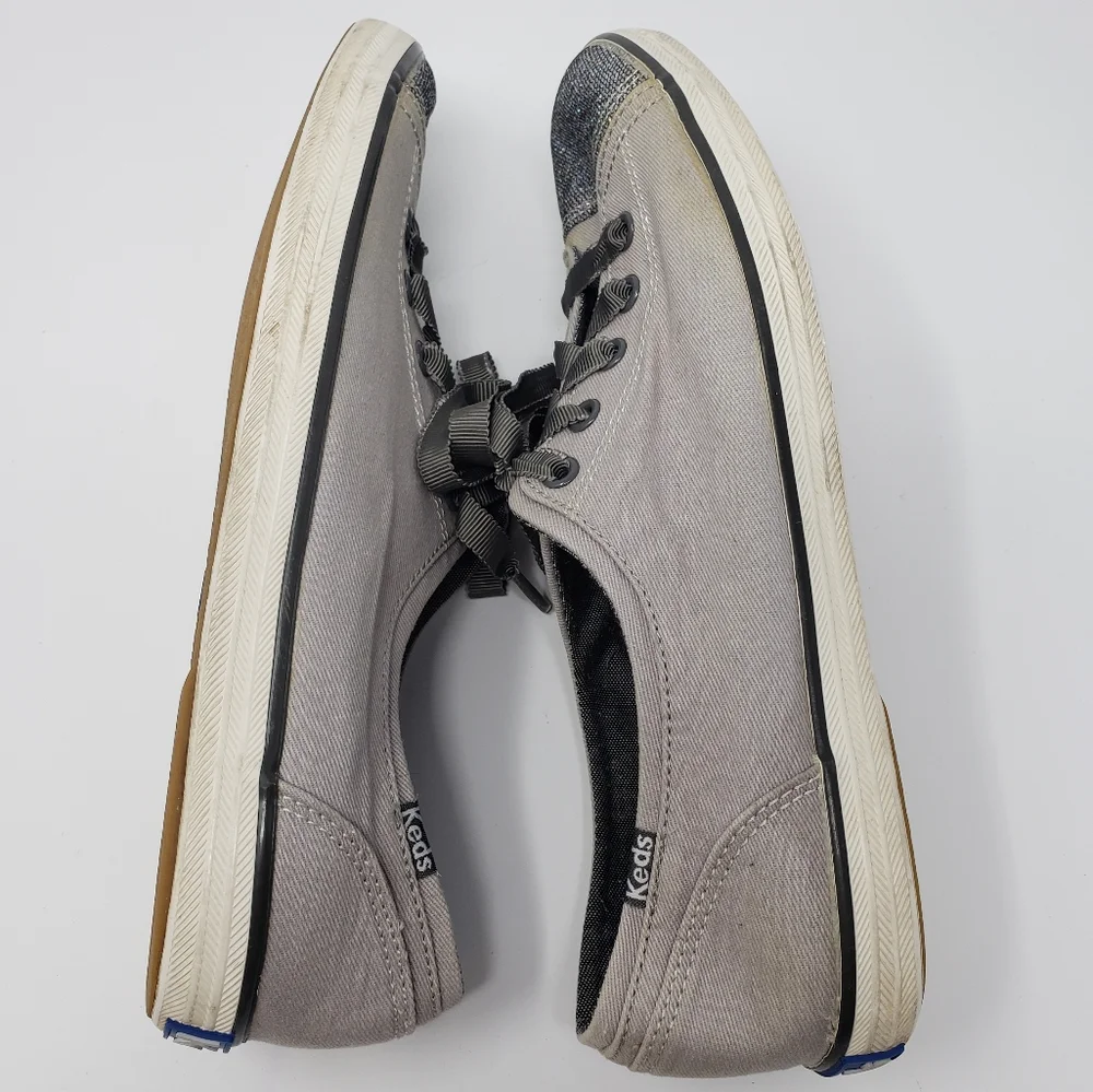 Keds gray canvas with multi color sparkle …